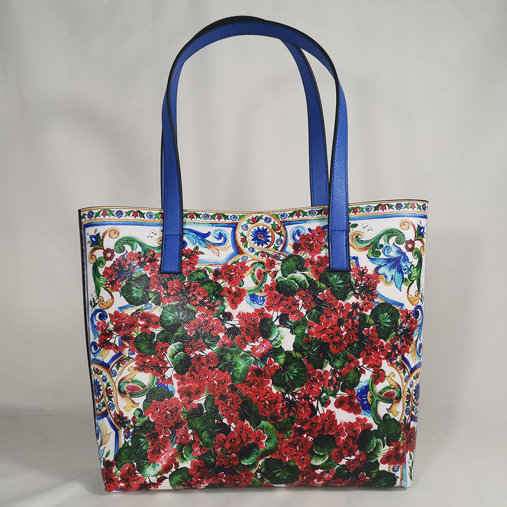 Luxury Bags Vegan - กระเป๋าถือหรูผู้หญิงกระเป๋าออกแบบ Sicily ปารีสสุภาพสตรีดอกไม้ของแท้กระเป๋าหนังผู้หญิงฤดูร้อนชายหาดกระเป๋ามังสวิรัติ Casual Tote