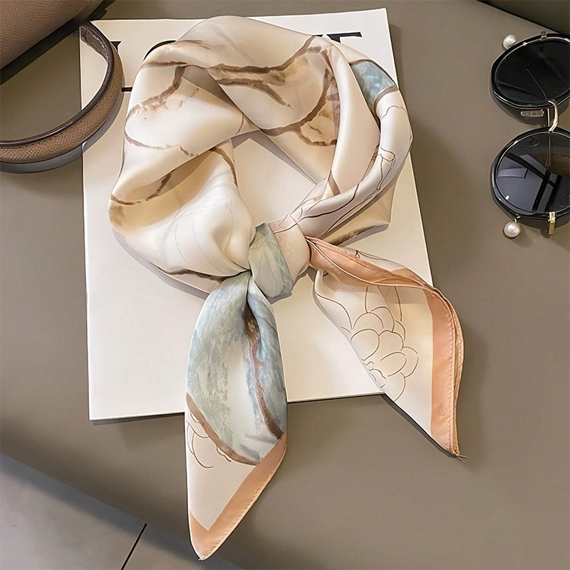 Luxury Bags China - 2024 ออกแบบแฟชั่นพิมพ์ซาตินผ้าพันคอผ้าไหมสแควร์สําหรับผู้หญิงกระเป๋านาฬิกาข้อมือ Wraps Lady ผ้าพันคอ Shawl