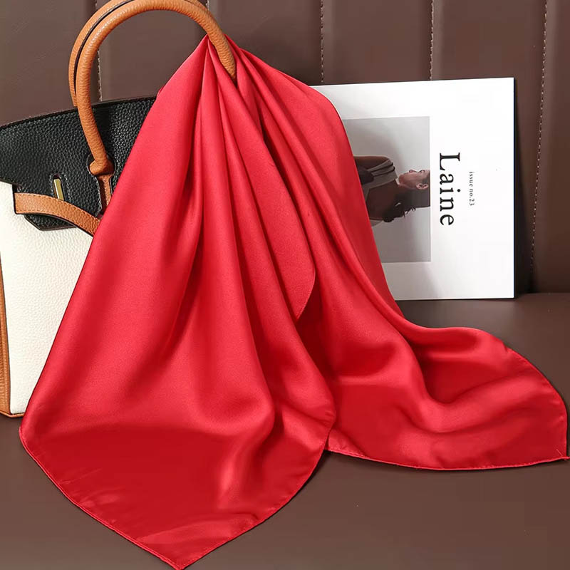 ผ้าพันคอไหมสีพื้นหรูหรา ผ้าซาต - Luxury Bags China บทวิจารณ์และราคา