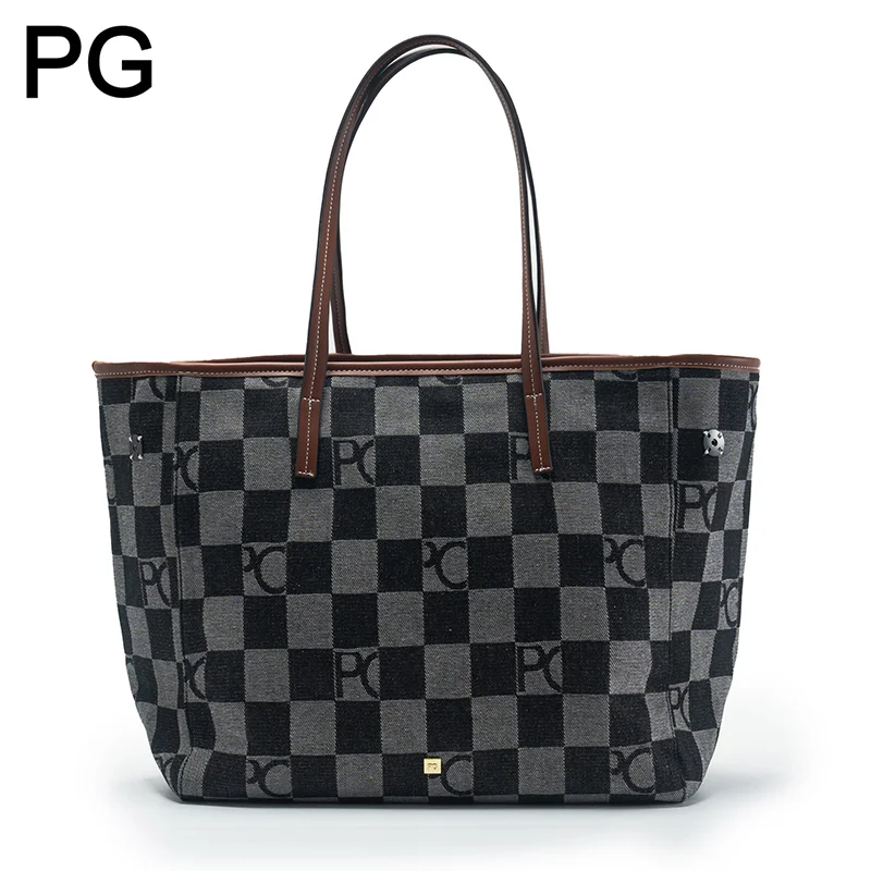 กระเป๋าโท้ทลายตารางหมากรุก PG  - Tote Bag Leather Monogram บทวิจารณ์และราคา
