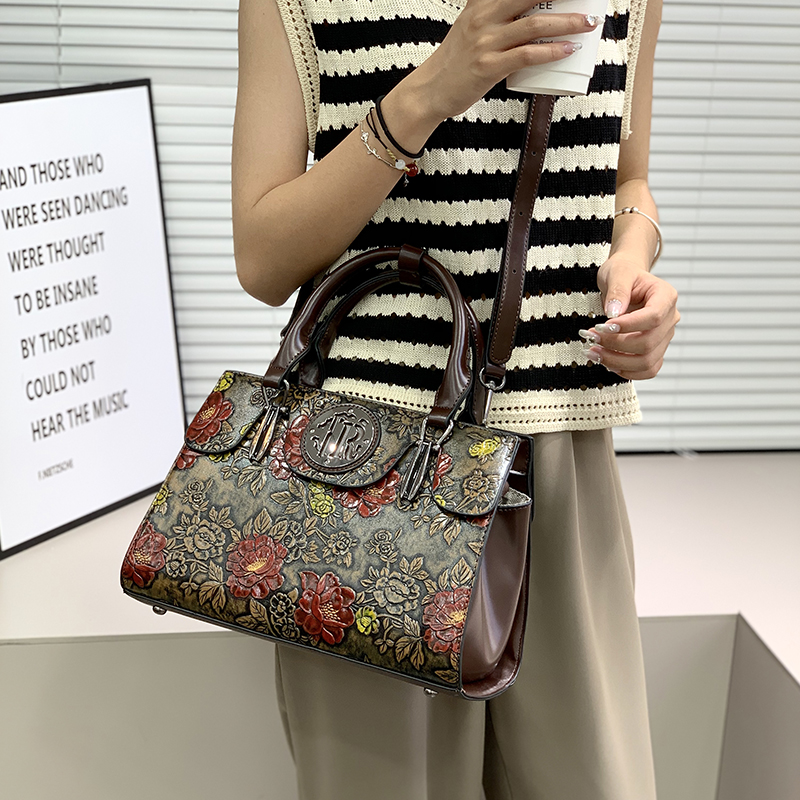 กระเป๋าโท้ทลายดอกไม้สไตล์วินเท - Luxury Bags Vegan บทวิจารณ์และราคา